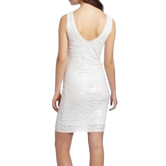 BCBGMaxAzria Nina Sleeveless‎ White Sequin Mini Dress Sz XS Party Bridal Wedding - Picture 13 of 13